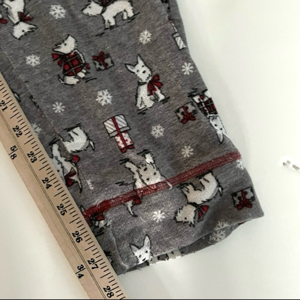 Laura Ashley Holiday White Dog Pajama Pants - Super Soft - Picture 6 of 7
